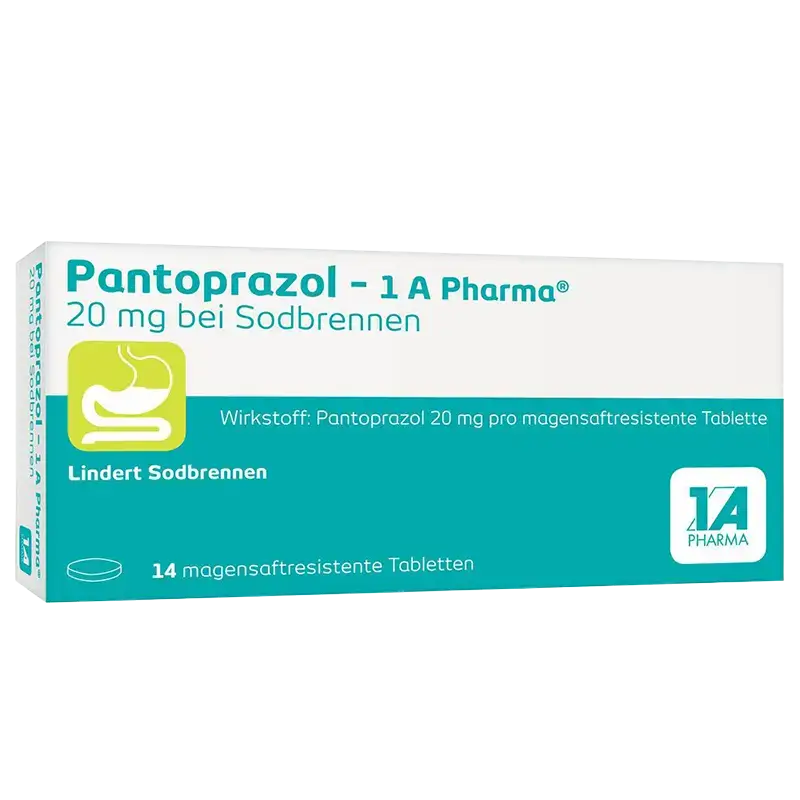 Pantoprazol 1A Pharma 20 mg bei Sodbrennen 14 magensaftresistente Tabletten Angebot