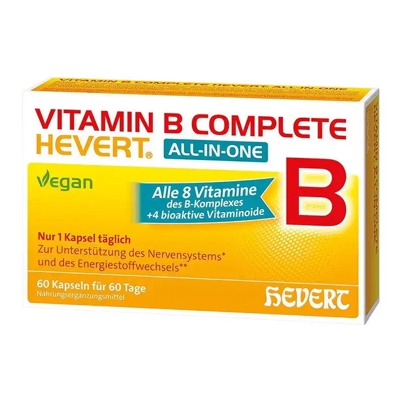 Vitamin B Complete Hevert All in One 60 Kapseln Angebot aus Ihrer Bären Apotheke in Remscheid und Radevormwald